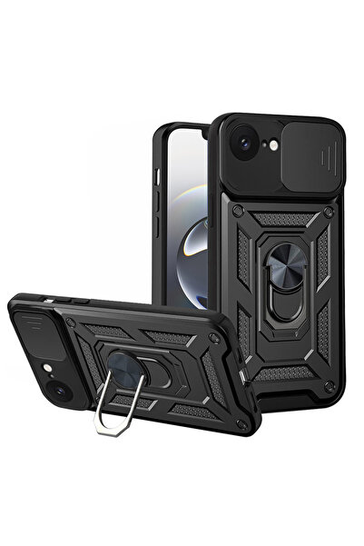DAMUR Husa Armor CamShield Ring Apple iPhone 16e / iPhone 17e, Clapeta Camera...
