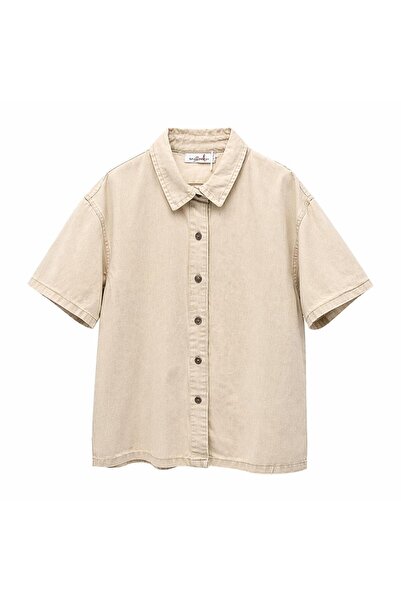 Generic Casual Short-Sleeved Denim Shirt