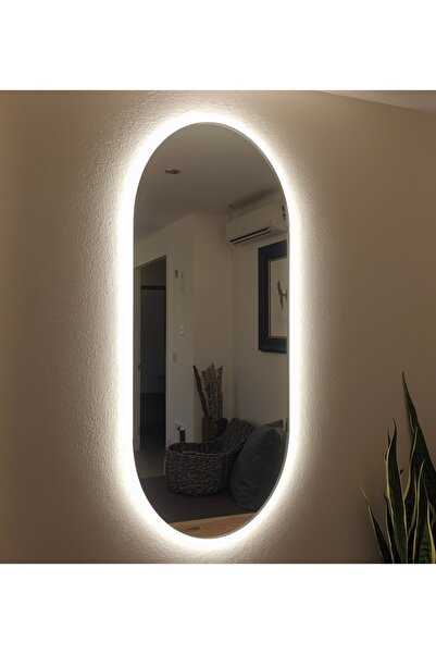 ABAS Oval Duvar Aynası Led aydınlatmalı