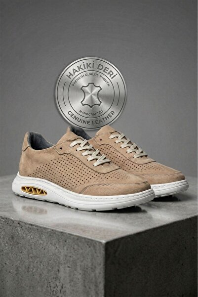 Deri De Luxe Ανδρικά αθλητικά παπούτσια casual από γνήσιο δέρμα Nubuck της Core