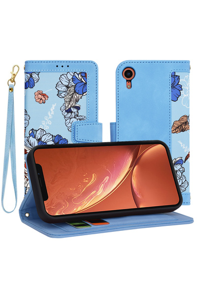 Techsuit Husa pentru iPhone XR, FlipCraft, protectie antisoc, bleu