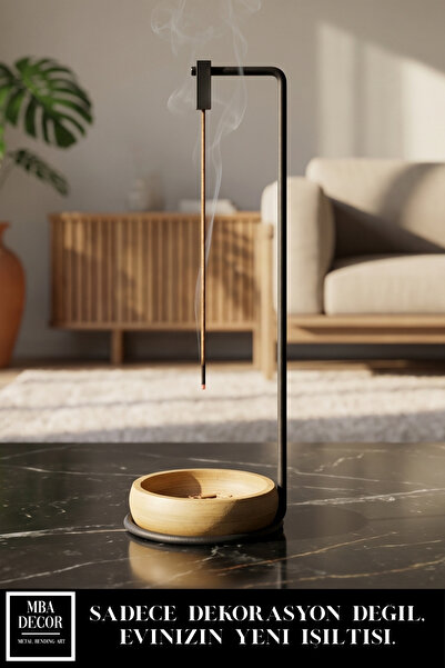mba decor metal bending art Siyah Metal ve Bambu Tütsülük - Paslanmaz Dekorat...