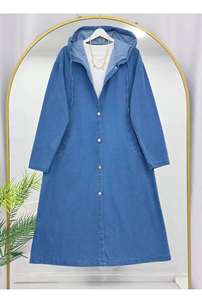 MODA VEDAT Λιτό παλτό - Μπλε - Μακρύ