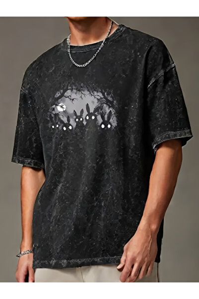 ZEMLİYA Premium Πλυμένο Μακρύ Μπλουζάκι