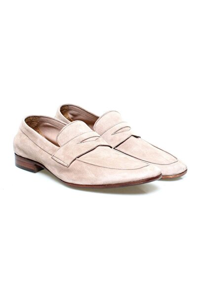 FRANCO CALVANI Beige Color Laceless Genuine Leather Leather Sole Men's Shoes