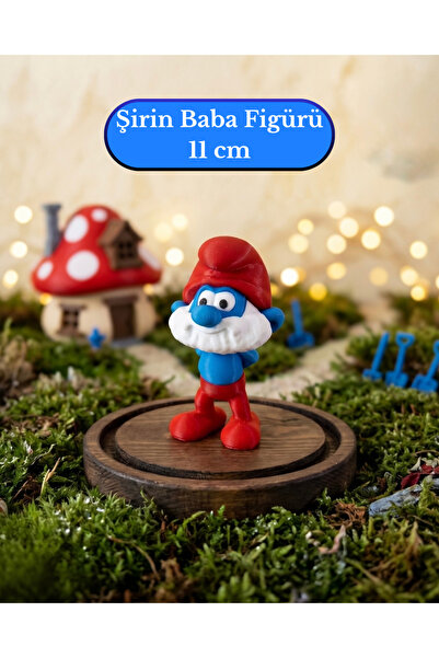 3DcraftTr 3D craftTr Şirinler Şirin Baba Figürü - 11 cm Dekoratif Çizgi Film ...