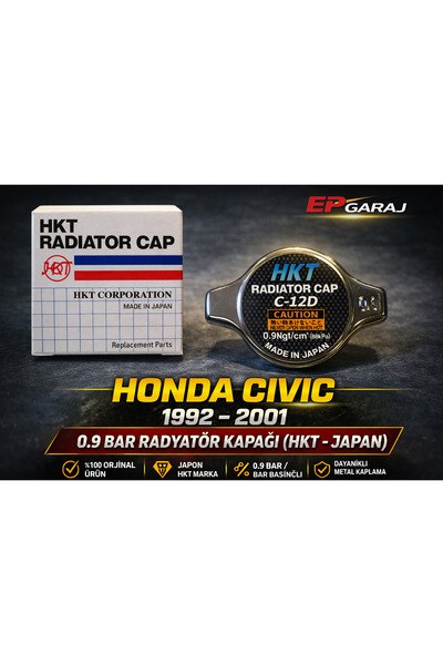 EP GARAJ OTOMOTİV HONDA CİVİC 1992–2001 0.9 BAR HKT RADYATÖR KAPAĞI (ORJİNAL ...