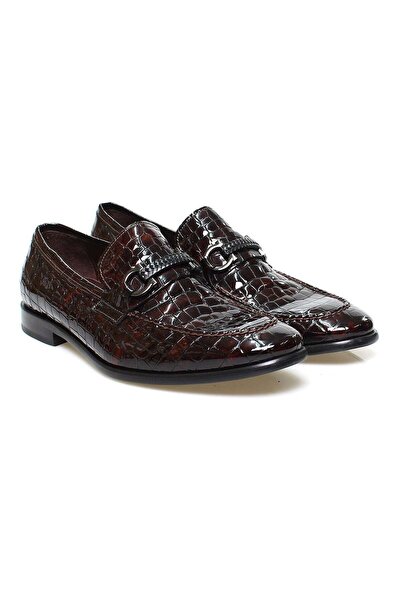 FRANCO CALVANI Brown Laceless Genuine Leather Leather Sole Men's Shoes