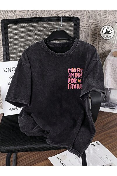 valeriae T-Shirt - Μαύρο - Κανονική εφαρμογή