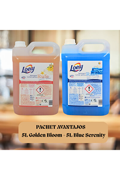 LOELY Συσκευασία 2x5 λίτρα Υγρό Απορρυπαντικό Ρούχων Blue Serenity - Golden B...