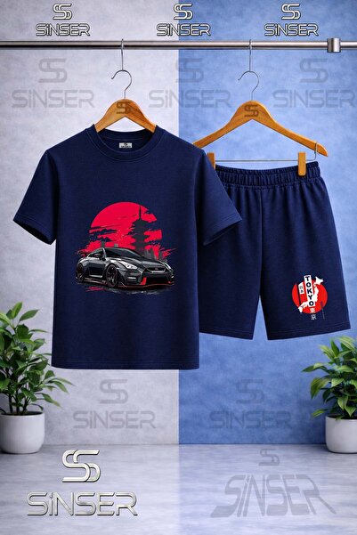 SS SİNSER Children's Araba Syh Tokya Daire Onunde Printed Crew Neck T-Shirt -...