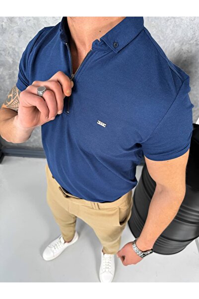 MODEFENDİ Tricou cu fermoar, cu guler pentru bebeluși, din bumbac Lycra, slim...