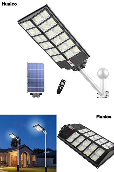 Munico 2 Adet Profesyonel 1500 Solar DLS Güneş Enerjili Bahçe Çevre Lambası E...