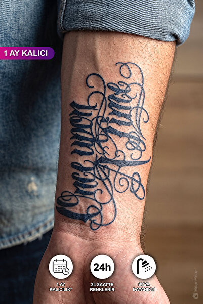 BP Tattoo 1 Ay Kalıcı Once Upon A Time Yazılı Dövme