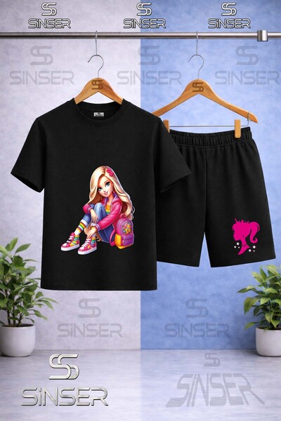 SS SİNSER Children's Princess Sitting Next to Her Sings Printed Crew Neck T-S...