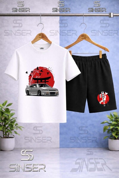 SS SİNSER Children's Car Tokyo Red Circle Onunde Printed Crew Neck T-Shirt - ...