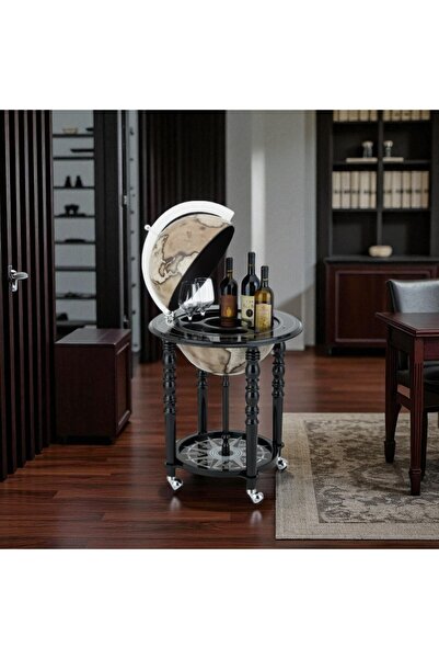 Zoffoli Dünya Bar Z928-NOIR Dekoratif Dünya Küre Bar 58x58x93 CM