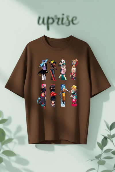 Vordevia Tricou oversize din bumbac imprimat cu colaj anime