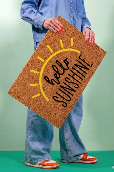 STARYUNA Door Mat, Hello Sunshine Mat, Decorative Mat Kpyuna507
