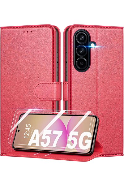 Rivor Samsung Galaxy A57 Uyumlu Kılıf Kamera Korumalı Kapaklı Kartlıklı Cüzda...