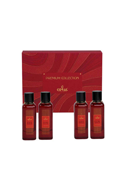 CORAL PERFUMES مجموعة بريميوم فام إي دي بي / كورال / 45 مل × 4 / مجموعة / أحمر