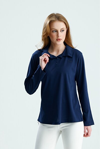 Madame QAN's Κοντομάνικο polo - Ναυτικό μπλε - Κανονική εφαρμογή