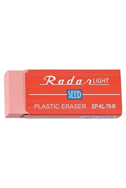 SEED Πολύχρωμη διαφανής πλαστική γόμα ραντάρ M Red