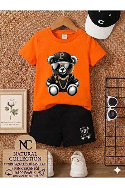 Nice Clothes Σετ δύο τεμαχίων - Πορτοκαλί - Σύντομο