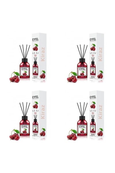 Eyfel Set 4x Odorizant de camera cu bete Eyfel, Cirese, 120 ml