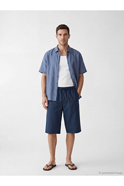 LC Waikiki Indigo Knee Length Men's Swim Shorts