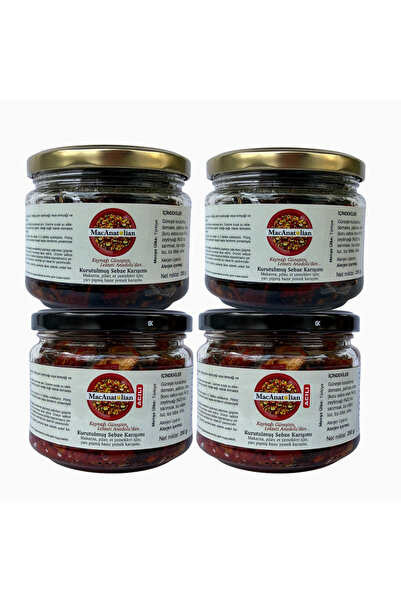 MACANATOLİAN Patlıcanlı Kurutulmuş Sebze Karışımı (Avantajlı Paket 4x200 gr.)...