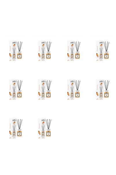 Eyfel Set 10x Odorizant de camera cu bete Eyfel, Piersica, 120 ml