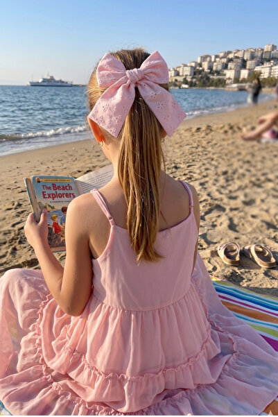 Liliza Accessories Pembe Fisto Fiyonk Yetişkin, Genç, Çocuk Otomatik Toka