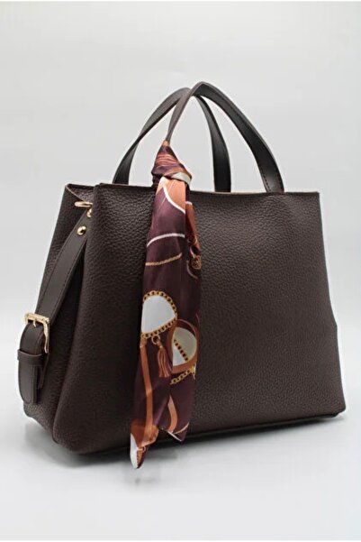 Melos Butik Γυναικεία τσάντα χεριών και ώμου σε αγνό καφέ χρώμα μεγάλου μεγέθ...