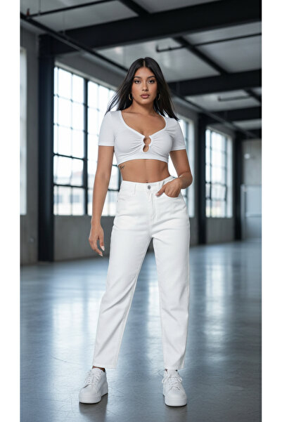 geenz manifacture Jeans - White - Mom