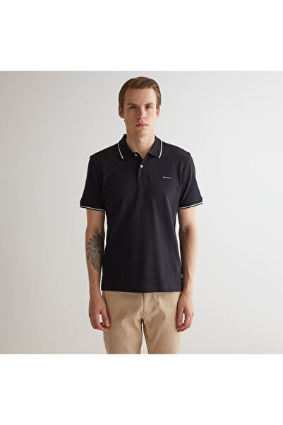 Gant Erkek Siyah Regular Fit Polo Yaka T-Shirt