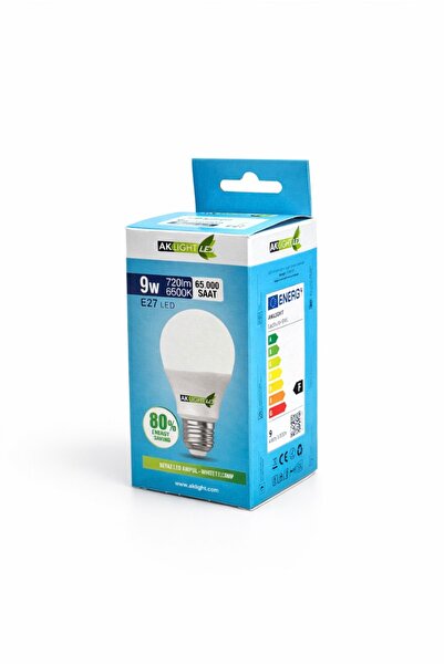 Aklight LED 9W-6500K BEYAZ IŞIK AMPUL (6 ADET)