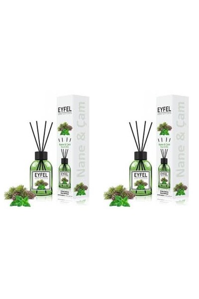 Eyfel Set 2x Odorizant de camera cu bete Eyfel, Pin si Menta, 120 ml