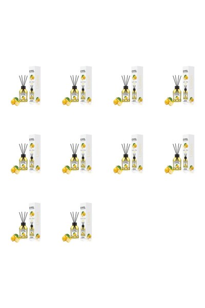 Eyfel Set 10x Odorizant de camera cu bete Eyfel, Lamaie, 120 ml