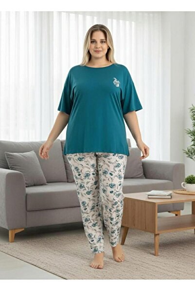 Pijamoni Σετ πιτζάμας plus size - Πράσινο - Κανονικό μέγεθος