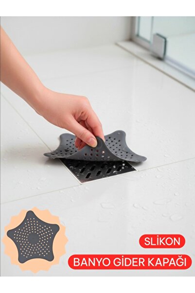 Herza House Silikon Gider Süzgeci Vantuzlu - Yer Sifon Süzgeci - Duş Gider Ka...