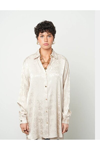 Morvarid Modest Shirts - Beige - Casual