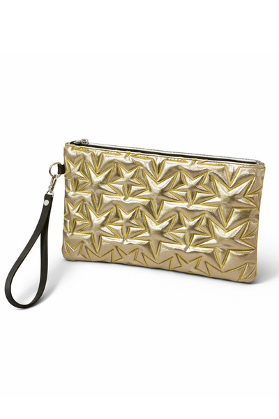 Linatigers Yıldız Desenli Portföy El Çantası Bilek Askılı Clutch Çanta