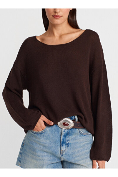 Dilvin Kadıın Oval Yaka Dökümlü Triko