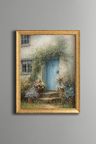 epiqart Floral Garden Gate – Vintage Patterned Frame – Slim Model