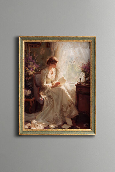 epiqart Daylight Reading – Vintage Patterned Frame – Slim Model