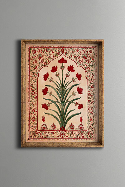 Ottoman Tulip Motif – Vintage Patterned Frame – Slim Model