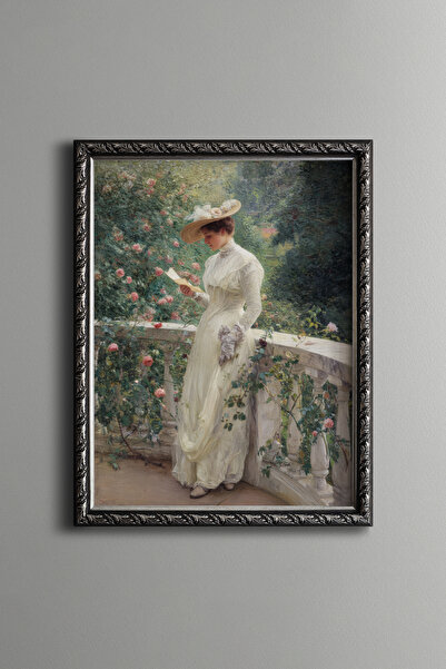 epiqart Letter in the Garden – Vintage Patterned Frame – Slim Model