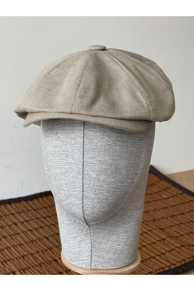 Rupen Kraft Καλοκαιρινό λινό καπέλο Peaky Blinders με επένδυση και ελαστικό σ...