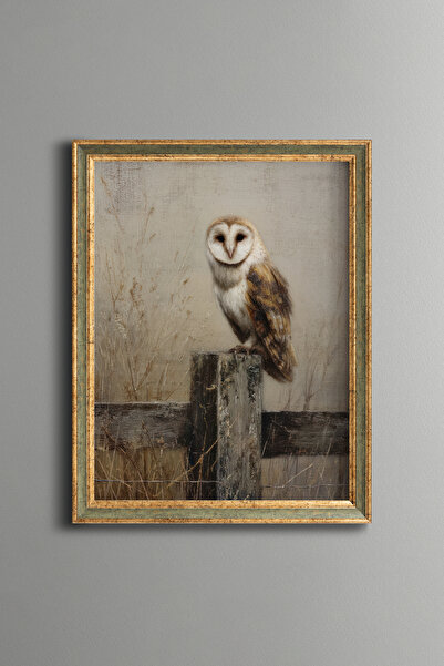 epiqart Owl – Vintage Patterned Frame – Slim Model
